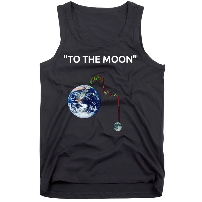 Funny Crypto Going Down To The Moon Tank Top