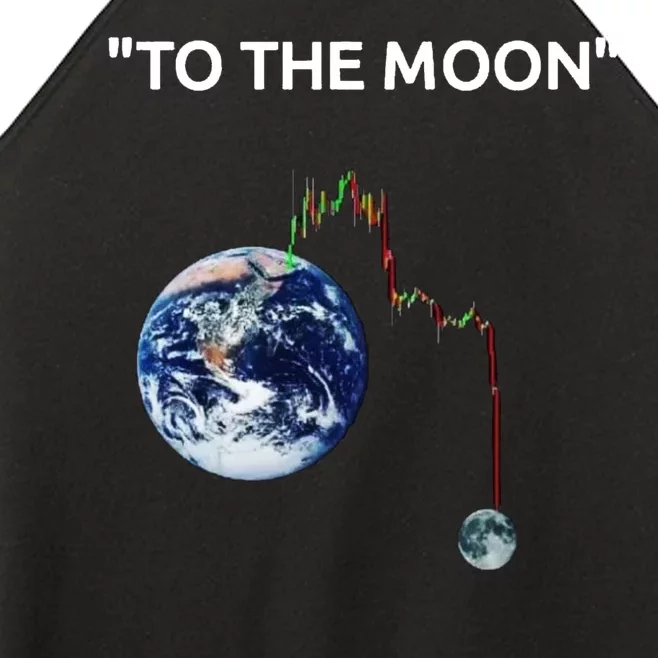 Funny Crypto Going Down To The Moon Women’s Perfect Tri Rocker Tank