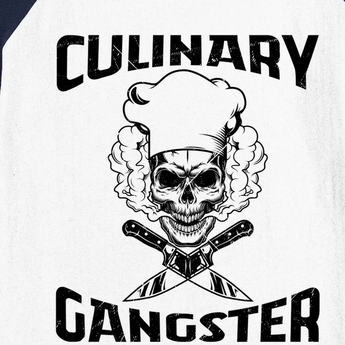 Funny Culinary Gangster Cool Cooking Guru Foodie Great Gift Baseball Sleeve Shirt