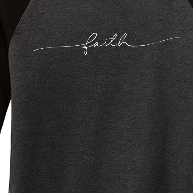 Faith Christianity Gift Women's Tri-Blend 3/4-Sleeve Raglan Shirt