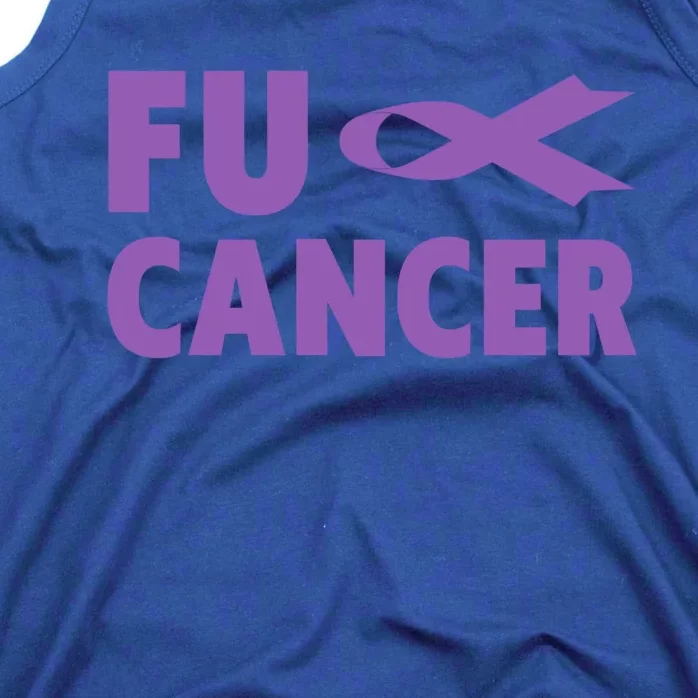 Fuck Cancer Gift Cute Gift Fu Testicular Cancer Awareness Funny Gift Tank Top