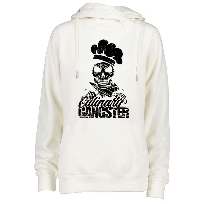 Funny Culinary Gangster Gift Womens Funnel Neck Pullover Hood