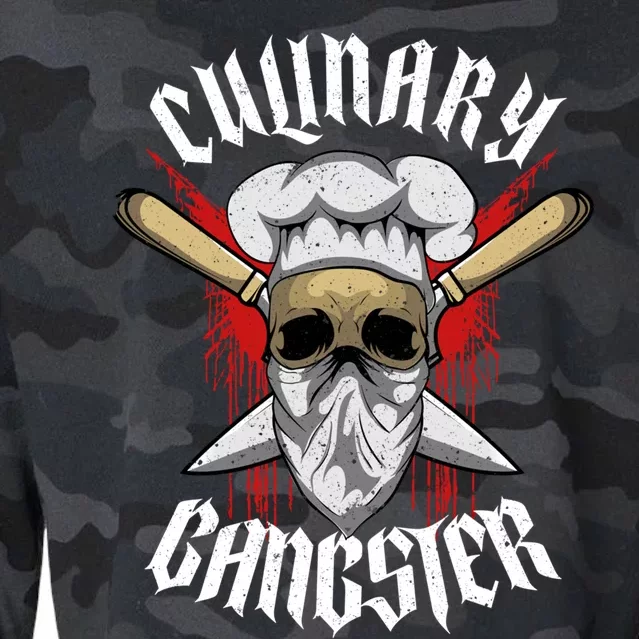 Funny Culinary Gangster The Best Cook In The Kitchen Joke Gift Cropped Pullover Crew