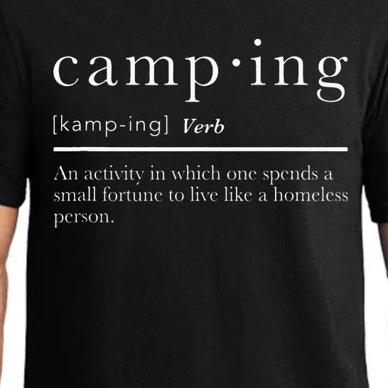 Funny Camping Gifts With Sayings For Campers Camp Definition Pajama Set