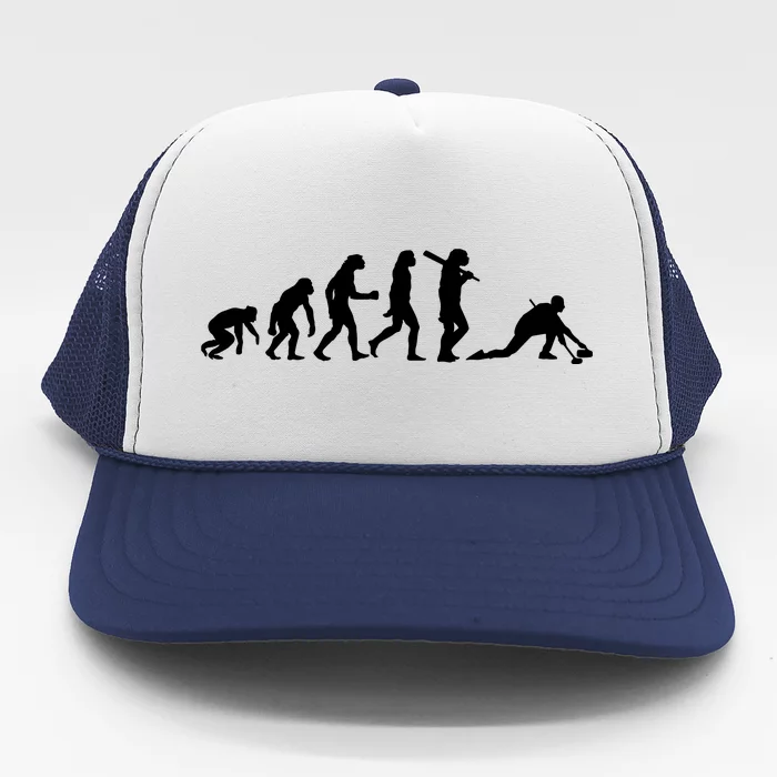 Funny Curling Gift For Men Women Curling Team Stone Player Trucker Hat