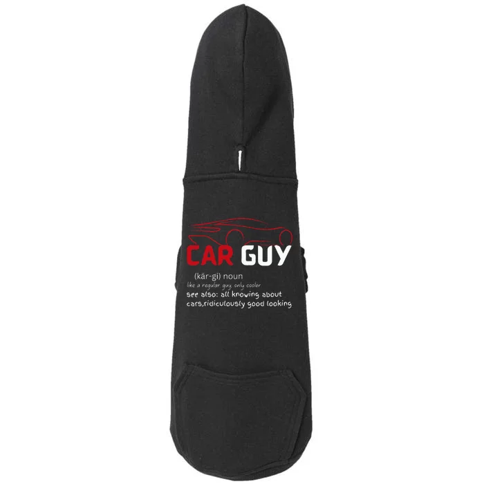 Funny Car Guy Definition  Sport Car Lover Car guy Mechanic Doggie 3-End Fleece Hoodie