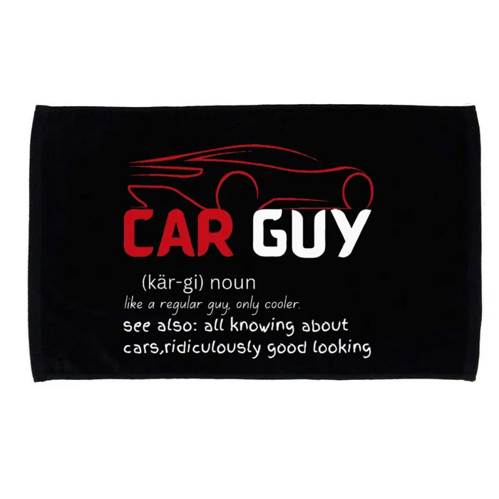 Funny Car Guy Definition  Sport Car Lover Car guy Mechanic Microfiber Hand Towel