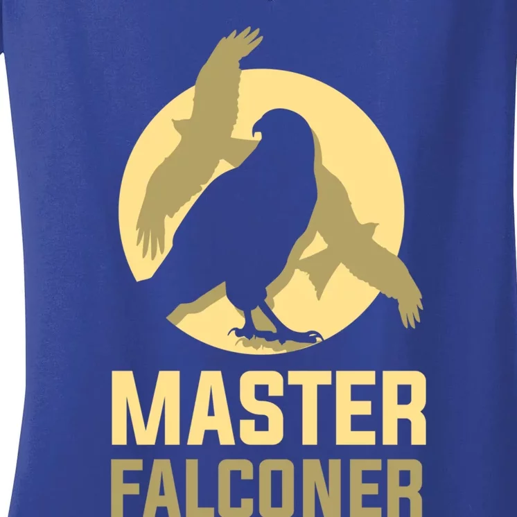 Falconry Cool Gift Master Falconer Gift Women's V-Neck T-Shirt