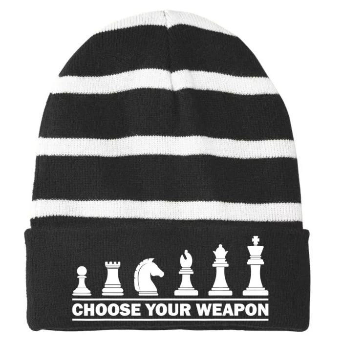 Funny Chess Gift For Chess Lover Kids Boys Girls Cool Player Gift Striped Beanie with Solid Band