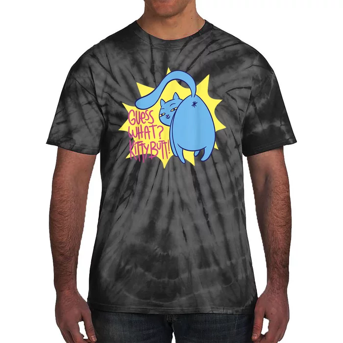 Funny Cat Guess What? Kitty Butt Tie-Dye T-Shirt