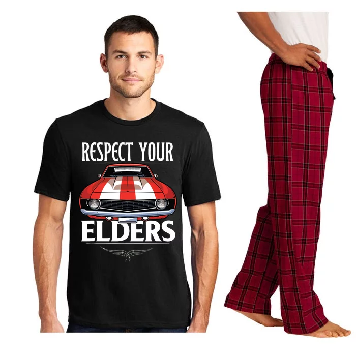 Funny Car Guy Classic Muscle Car Respect Your Elders Pajama Set