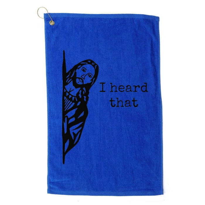 Funny Christian Gifts Heard That Jesus Christ Christianity Platinum Collection Golf Towel