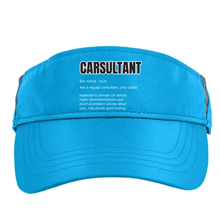 Funny Car Guy Gift CARSULTANT Definition Carguy Adult Drive Performance Visor