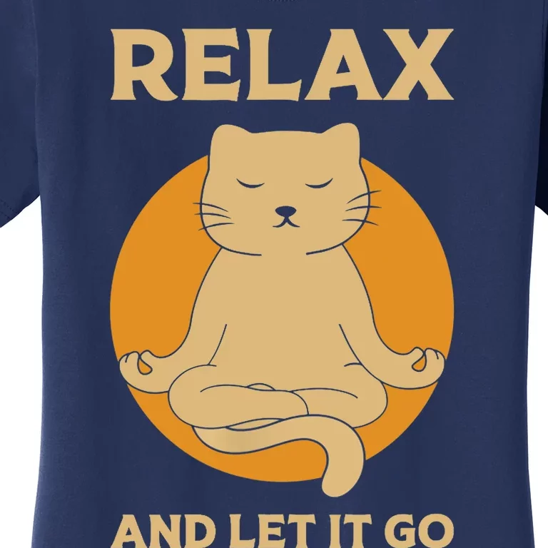 Funny cat Graphic Yoga Zen meditation Women's T-Shirt