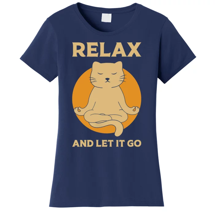 Funny cat Graphic Yoga Zen meditation Women's T-Shirt