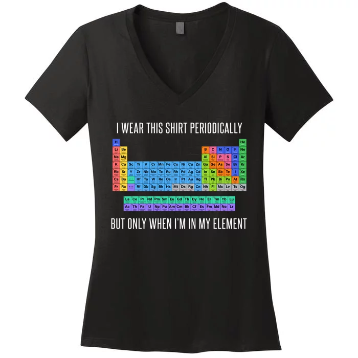 Funny Chemistry Gifti Wear This Periodically Women's V-Neck T-Shirt