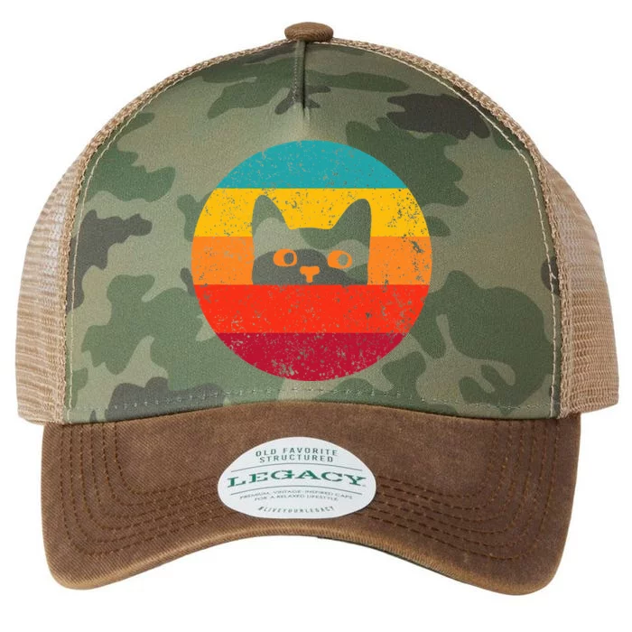 Funny Cat Gift Retro Vintage Legacy Tie Dye Trucker Hat