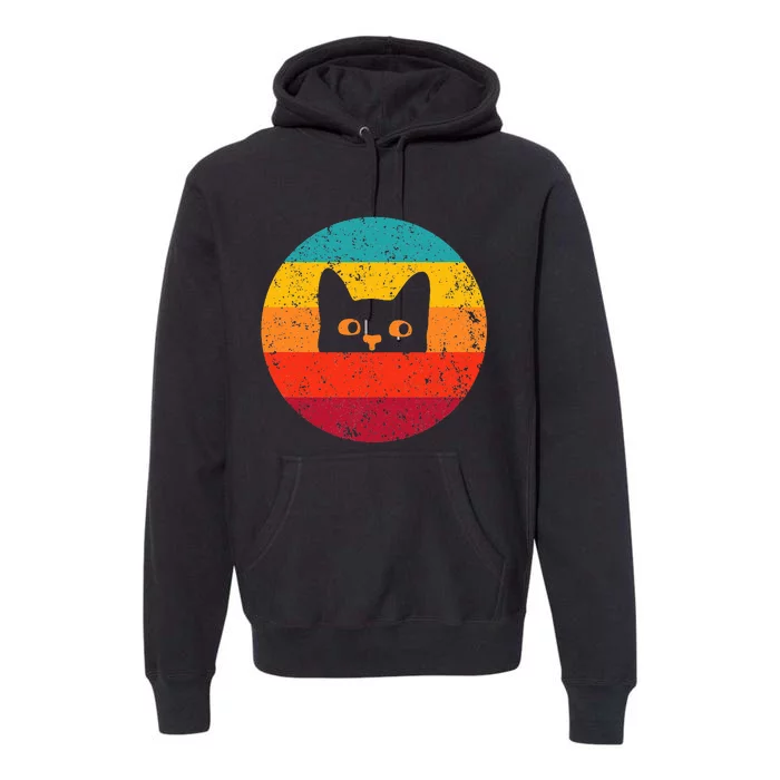 Funny Cat Gift Retro Vintage Premium Hoodie