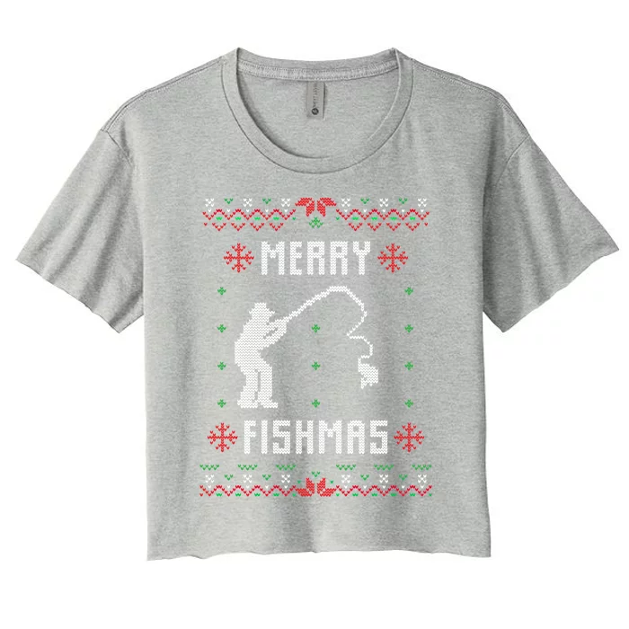 Fishing Christmas Gift For Mom Gift Women's Crop Top Tee