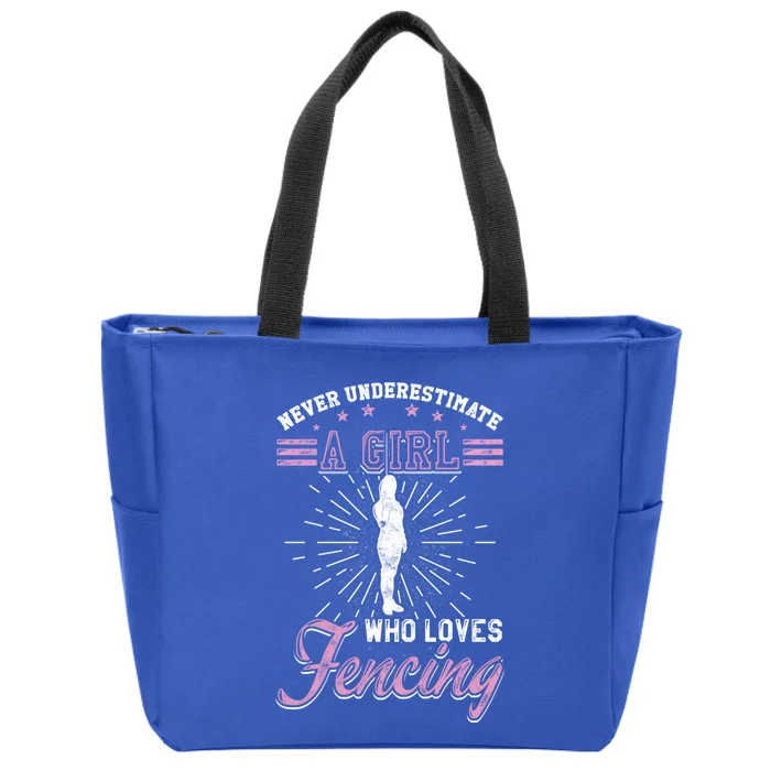 Fencing Cool Gift Foil Saber Epee Duel Sports Cute Gift Zip Tote Bag