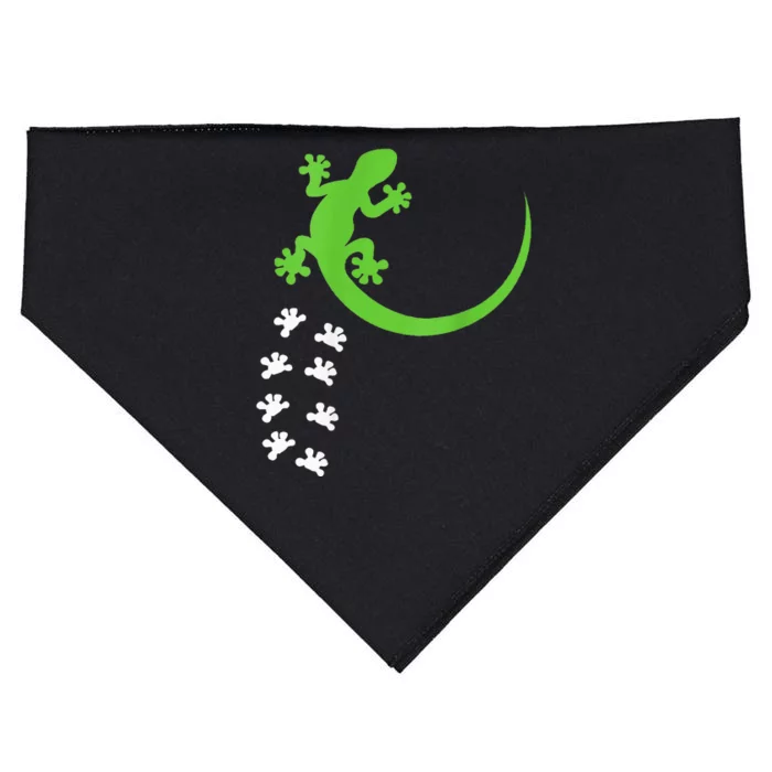 Fun Crested Gecko Eyelash Lizard Reptile Pet Herpetologist USA-Made Doggie Bandana