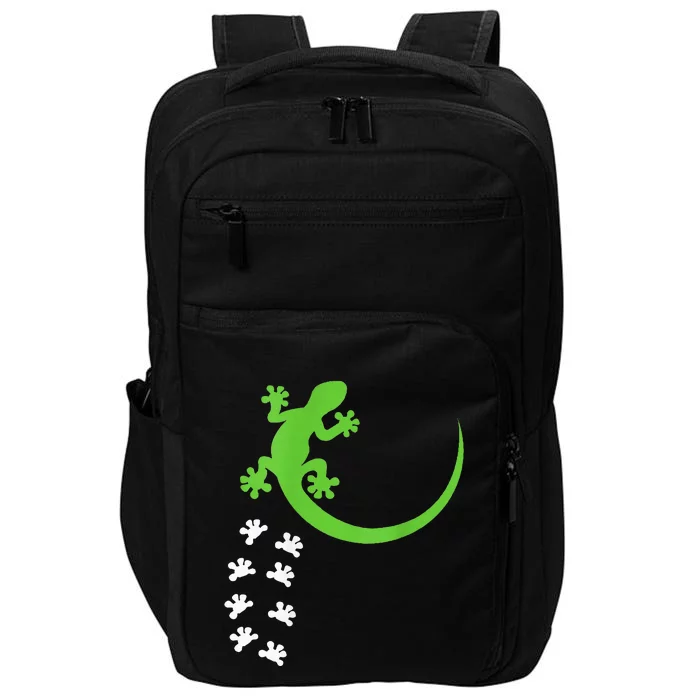 Fun Crested Gecko Eyelash Lizard Reptile Pet Herpetologist Impact Tech Backpack