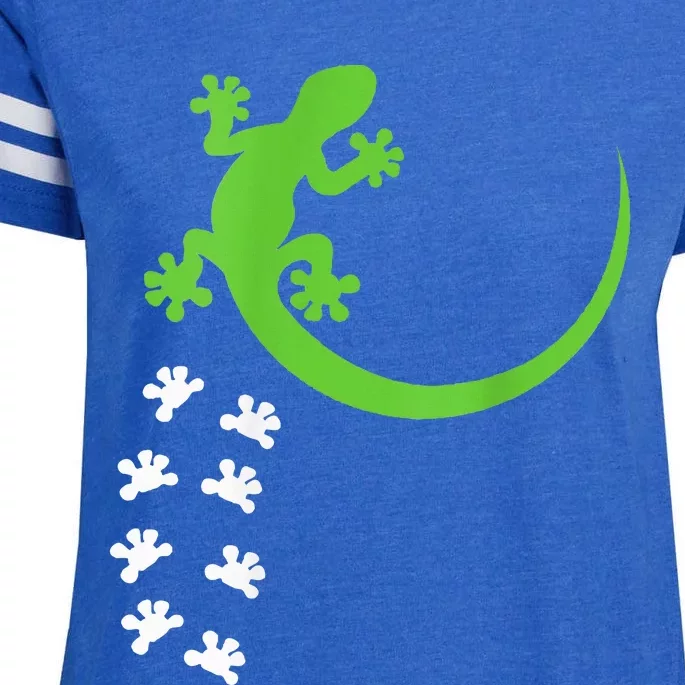 Fun Crested Gecko Eyelash Lizard Reptile Pet Herpetologist Enza Ladies Jersey Football T-Shirt