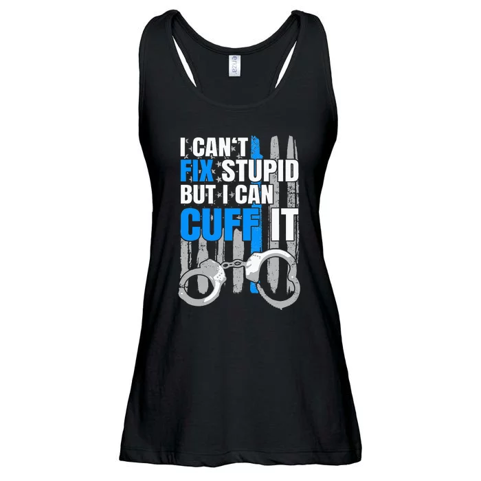 Funny Cop Gift Handcuffs Police Law Enforcement Ladies Essential Flowy Tank