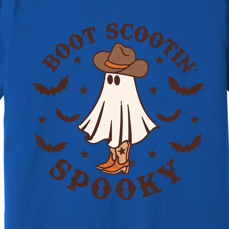 Funny Cow Ghost Boot Scooting Spooky Western Halloween Cute Gift Premium T-Shirt