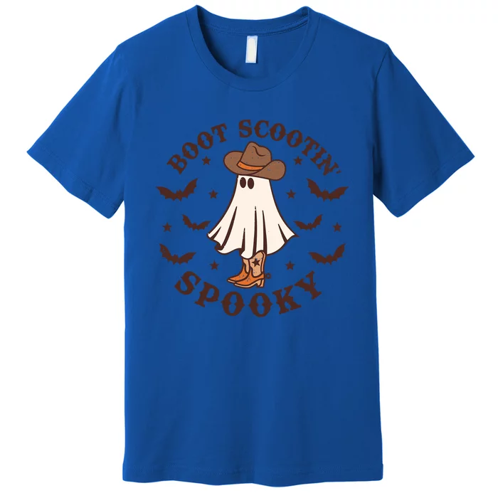 Funny Cow Ghost Boot Scooting Spooky Western Halloween Cute Gift Premium T-Shirt