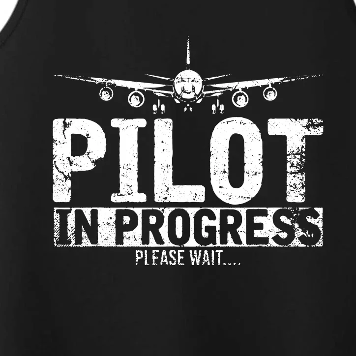 Funny Copilot Gift Flight Pilot In Progress Future Pilot Performance Tank