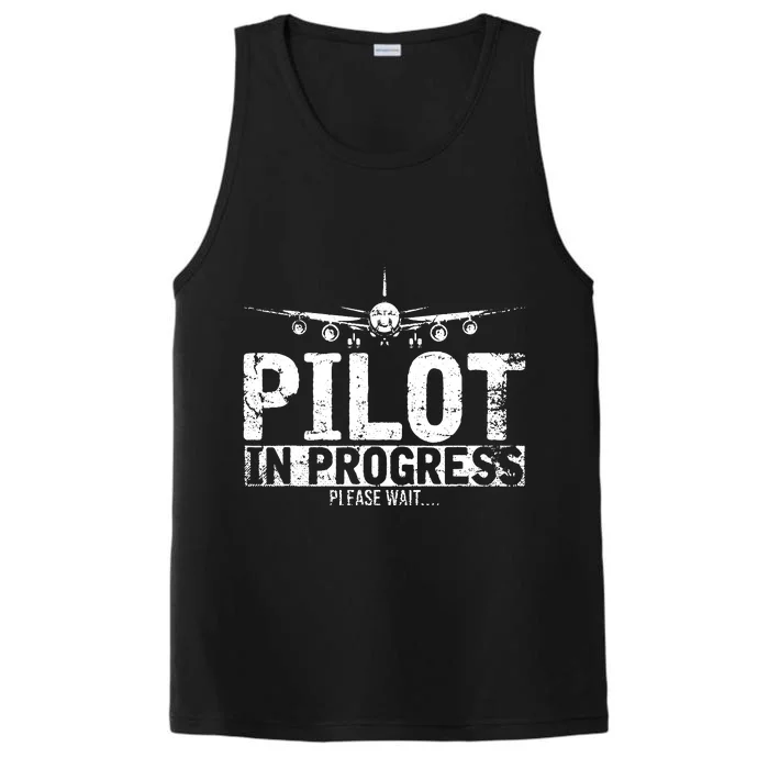 Funny Copilot Gift Flight Pilot In Progress Future Pilot Performance Tank