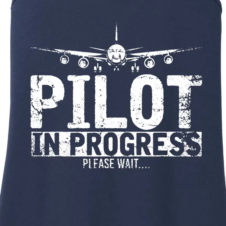 Funny Copilot Gift Flight Pilot In Progress Future Pilot Ladies Essential Tank