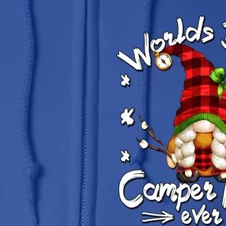 Funny Camping Grandma Gnome For Worlds Best Camper Mom Cute Gift Full Zip Hoodie