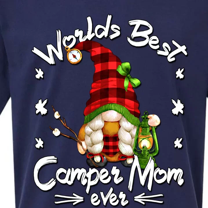 Funny Camping Grandma Gnome For Worlds Best Camper Mom Cute Gift Sueded Cloud Jersey T-Shirt