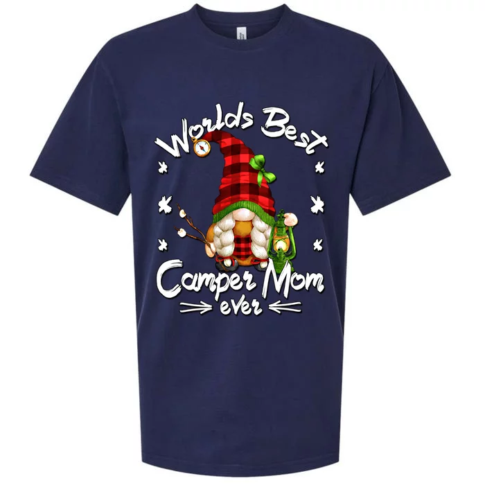 Funny Camping Grandma Gnome For Worlds Best Camper Mom Cute Gift Sueded Cloud Jersey T-Shirt