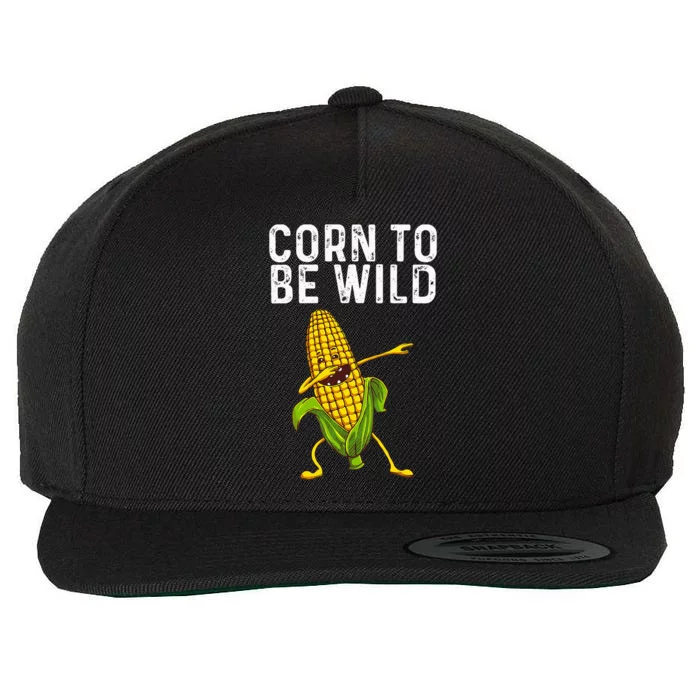 Funny Corn Gift For Men Women Corn On The Cob Costume Farmer Wool Snapback Cap