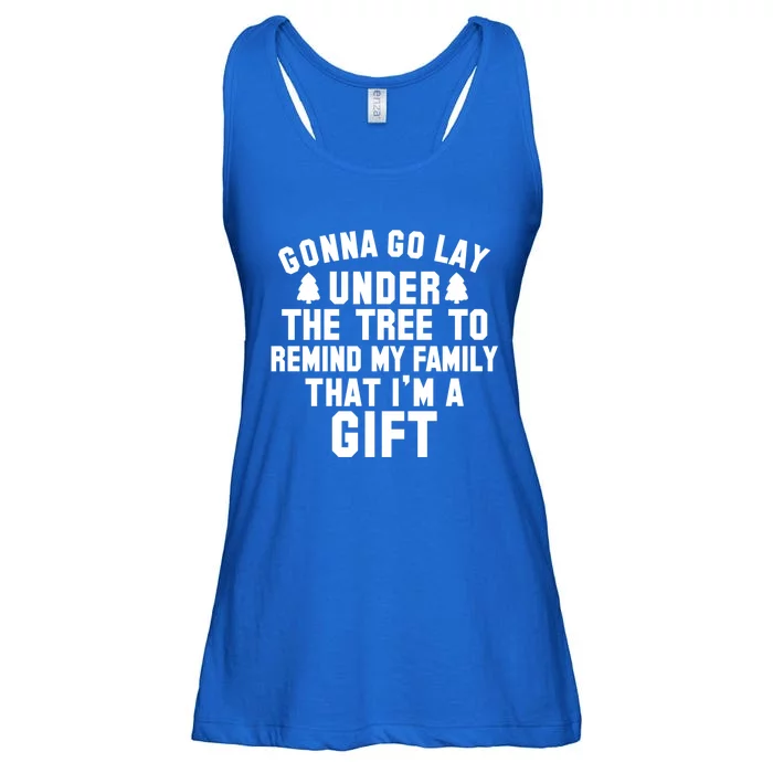 Funny Christmas Gonna Go Lay Under The Tree Gift Ladies Essential Flowy Tank