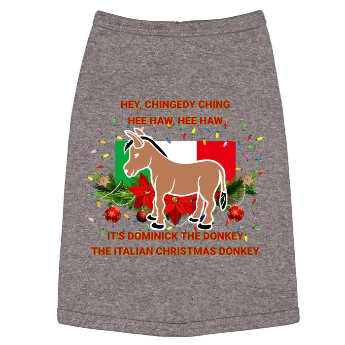 Funny Christmas Gift Dominick The Italian Christmas Donkey Doggie Tank