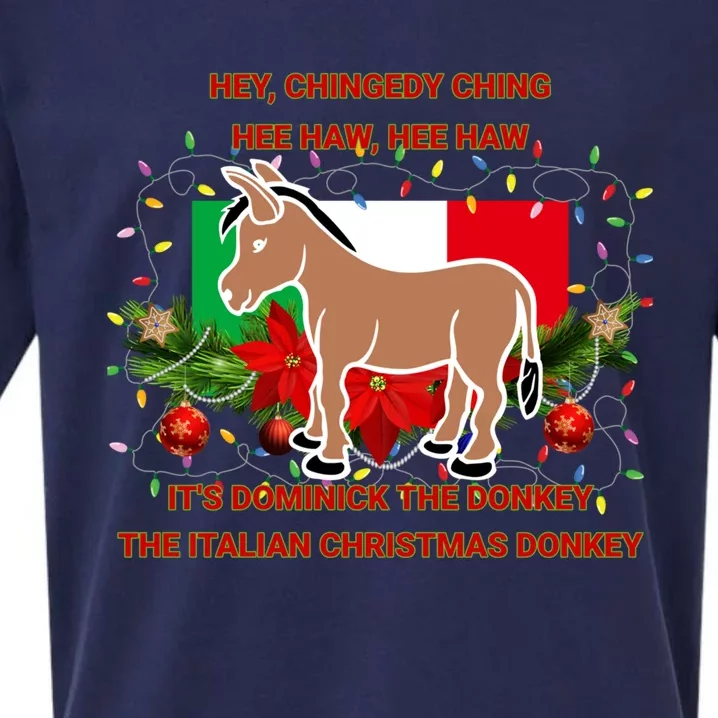 Funny Christmas Gift Dominick The Italian Christmas Donkey Sueded Cloud Jersey T-Shirt