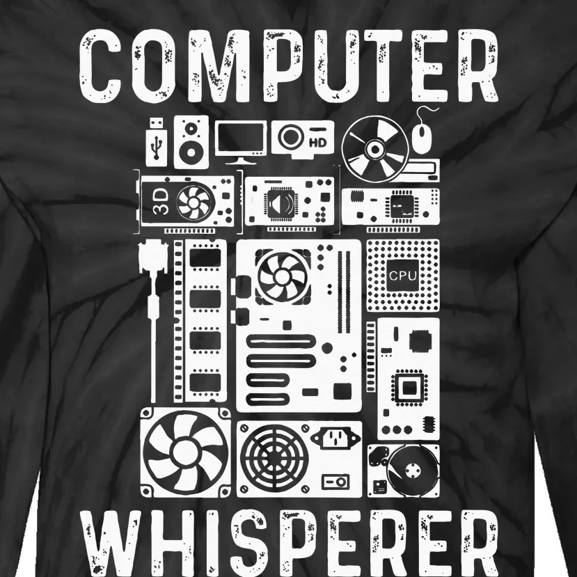 Funny Computer Geek Tech Nerd Gift Men Women Cool Support Tie-Dye Long Sleeve Shirt