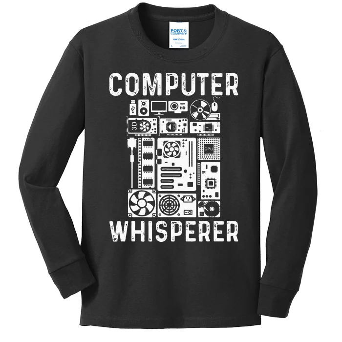 Funny Computer Geek Tech Nerd Gift Men Women Cool Support Kids Long Sleeve Shirt