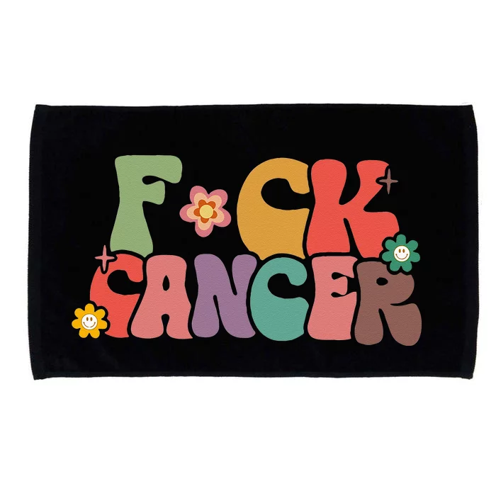 Fuck Cancer Groovy Retro Microfiber Hand Towel