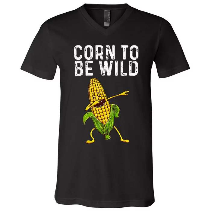 Funny Corn Gift For Men Women Corn On The Cob Costume Farmer V-Neck T-Shirt