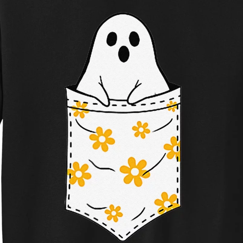 Funny Cute Ghost In A Pocket Funny Halloween Sweatshirt