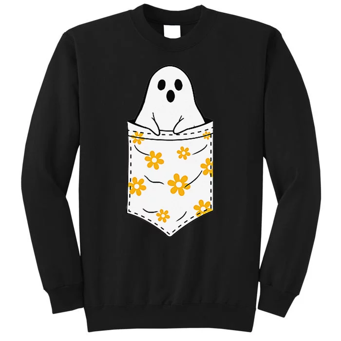 Funny Cute Ghost In A Pocket Funny Halloween Sweatshirt