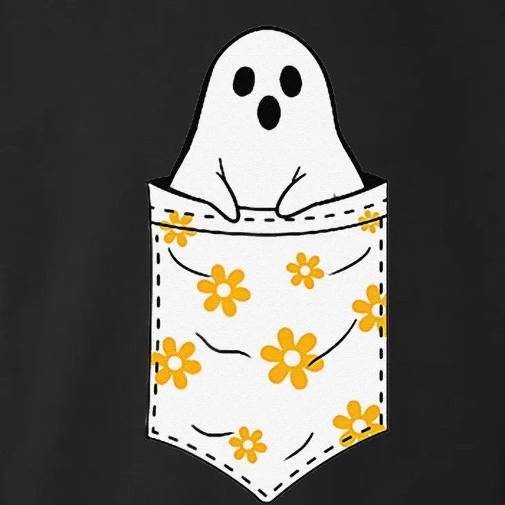 Funny Cute Ghost In A Pocket Funny Halloween Toddler Hoodie