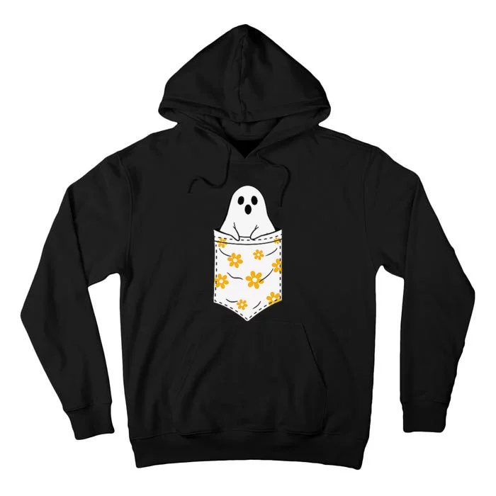 Funny Cute Ghost In A Pocket Funny Halloween Tall Hoodie