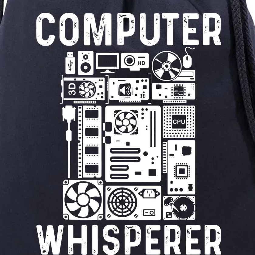 Funny Computer Geek Tech Nerd Computer Whisperer Drawstring Bag