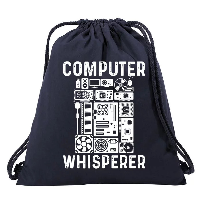 Funny Computer Geek Tech Nerd Computer Whisperer Drawstring Bag